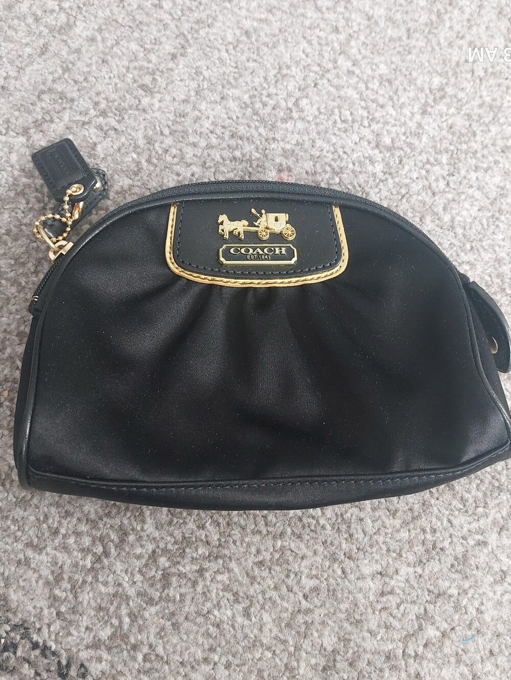 Coach Black Satin Makeup Case